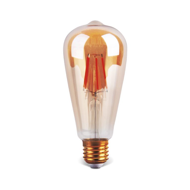 Ecolite S.A.S - Bombillo vintage de fuente led st64 tipo pera para enroscar (rosca:e27) vinst644w