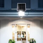 Reflector Solar LED para exteriores con panel solar, ideal para iluminación eficiente de jardines y patios