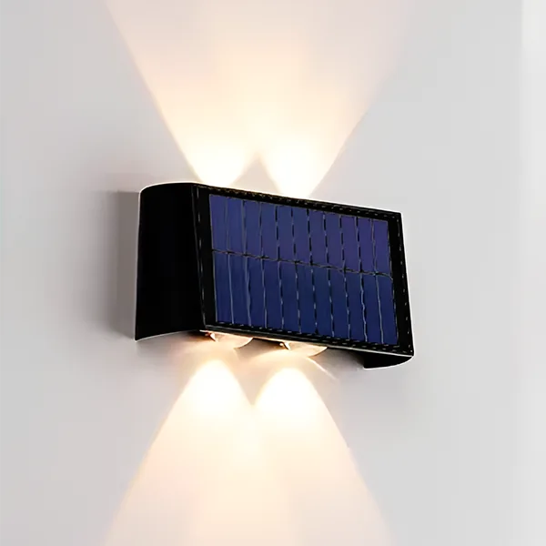 Aplique solar LED para exterior iluminación para jardines con energía solar