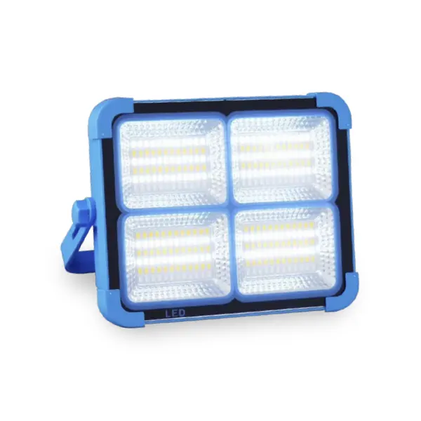 Reflector solar portátil y recargable. Está diseñado para proporcionar una iluminación potente y uniforme. Es ideal para exteriores, como jardines, áreas de trabajo o eventos al aire libre, gracias a su estructura robusta y duradera. Ecolite sas