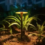 Lámparas de jardín LED Ecolite negras con diseño de estaca y base para exteriores
