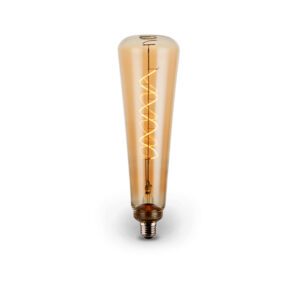 Bombillo LED vintage E27, 4W, dimerizable, ideal para iluminación decorativa.