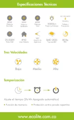 Ventilador de techo 3 en 1