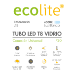 tubo led 120 cm 6500k