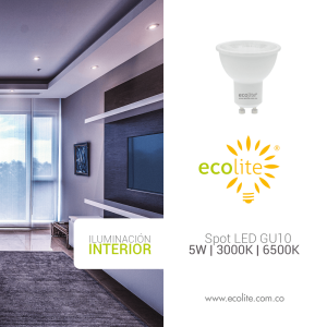 Ecolite: Spot LED gu10 5w