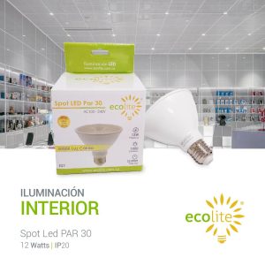 Ecolite: Spot LED para par30 (Iluminación Interior)